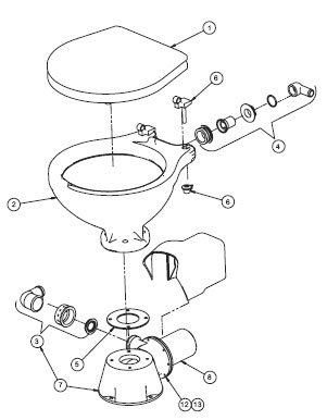 Johnson Pump Plastic Base Assembly For Marine Manual Toilet - 66814724301 01 72dpi - 66814724301