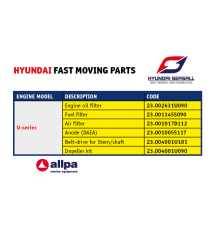Hyundai fast moving parts model "U"